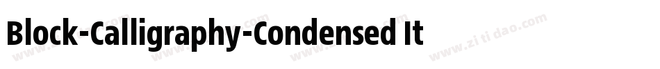 Block-Calligraphy-Condensed Italic字体转换